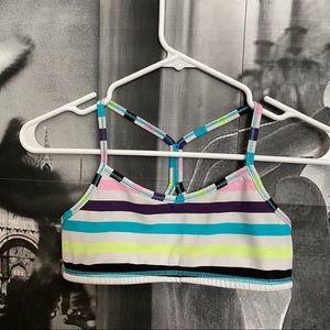 Striped Ivivva sports bra